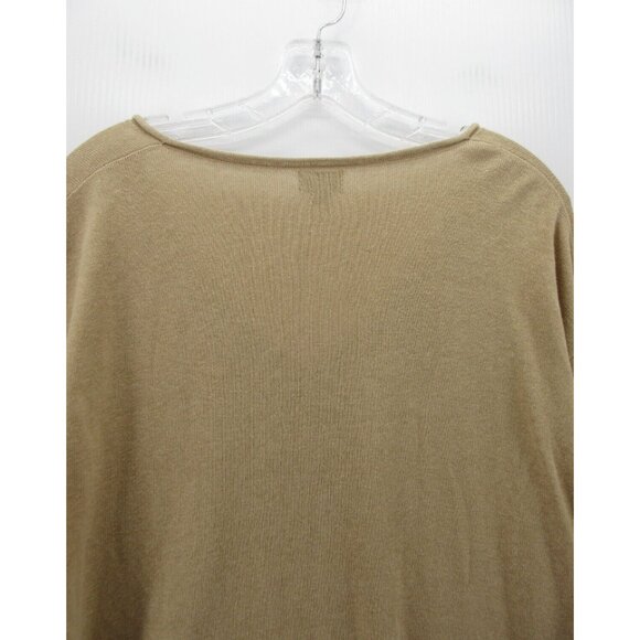 J Crew Sweater Large Linen Pullover Preppy V-Neck Lagenlook Cottage - Picture 7 of 10